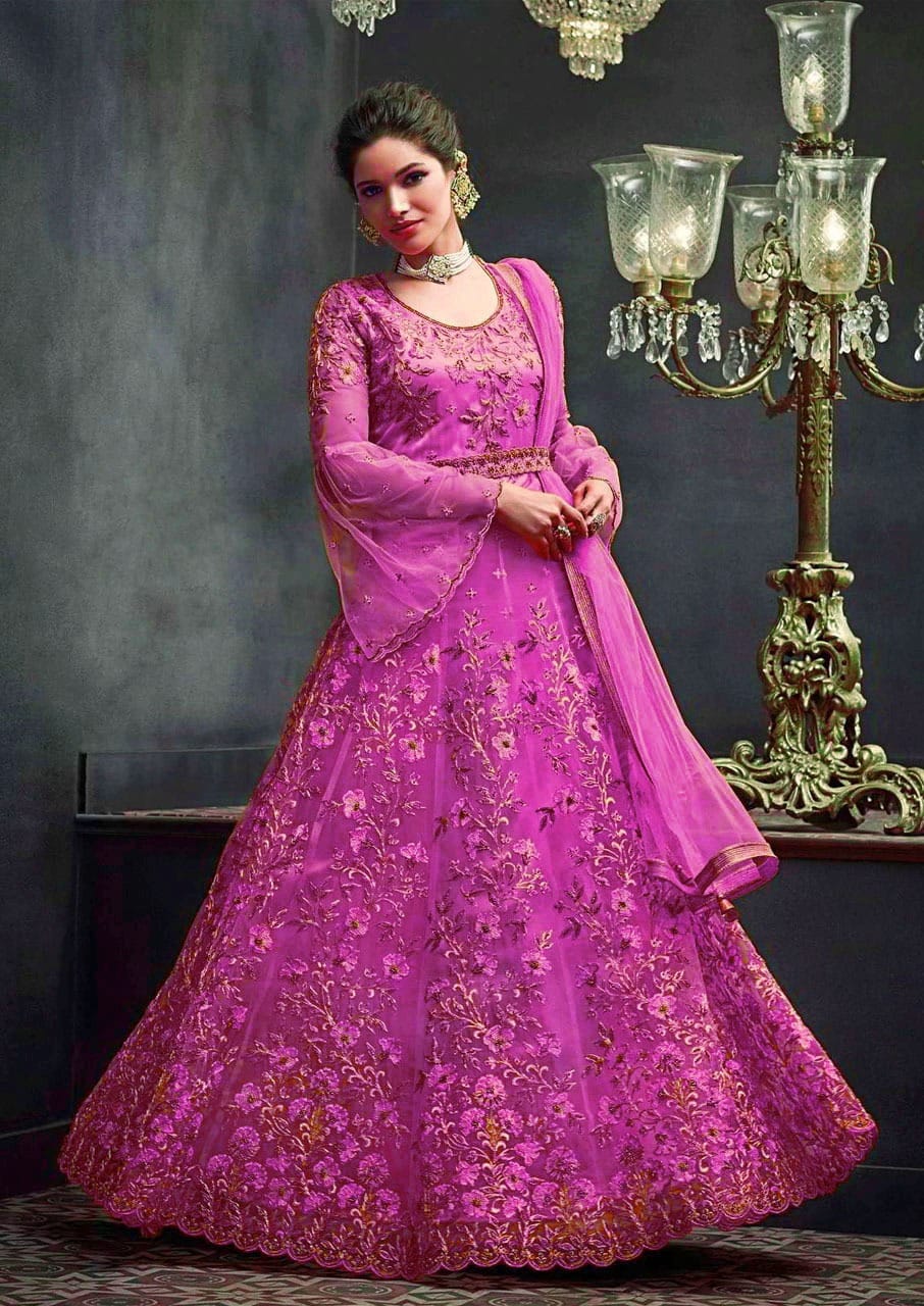 embroidered Anarkali gown