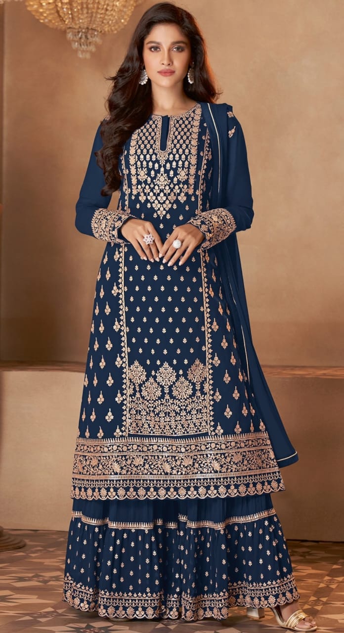 luxurious maroon Anarkali-style Grown