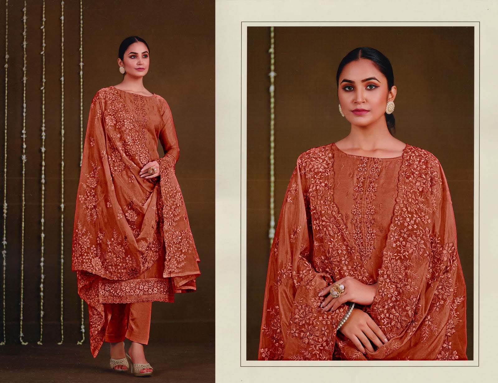 rusty terracotta traditional Salwar kameez